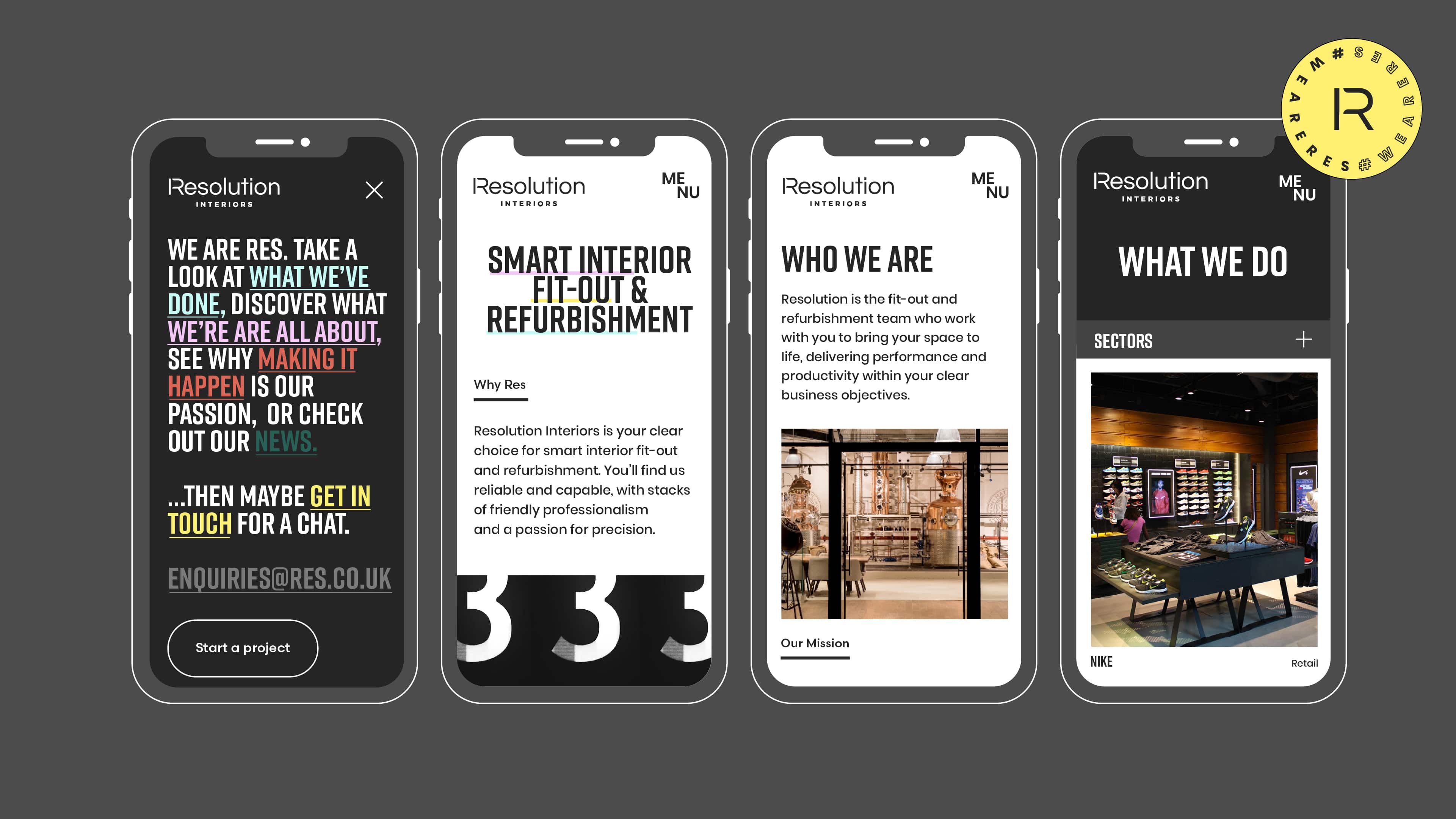 Resolution Interiors responsive web design agency Bluestone98, Top WordPress Agencies London