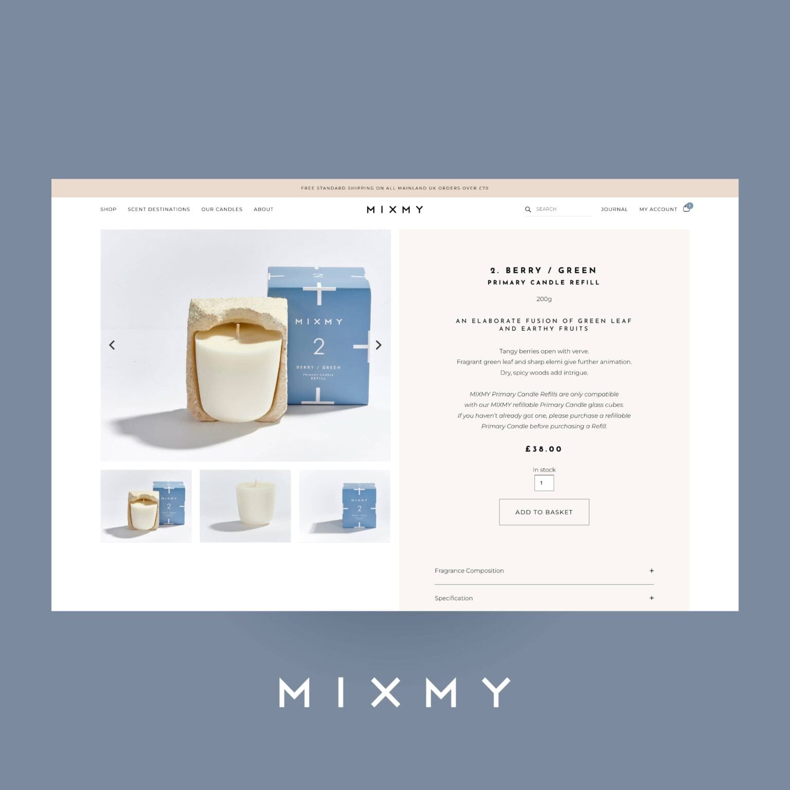 MixMy e-commerce website design