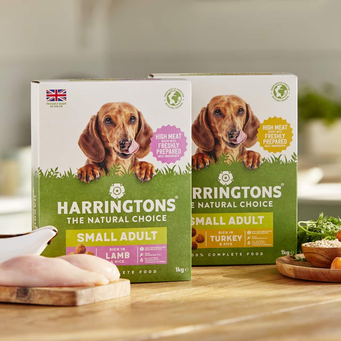 Harringtons Pet Food packaging website photography by Bluestone98